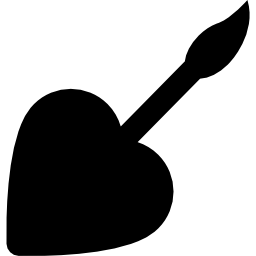 guitarra en forma de corazon icono