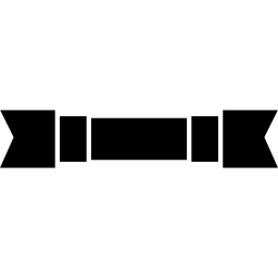 nastro nero di forma orizzontale icona