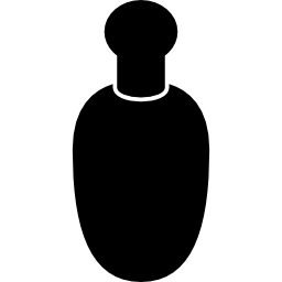 botella negra y forma redondeada icono