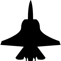Airplane bottom shape icon