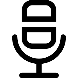 Microphone for voice amplification outline icon