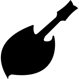 gitaar zwart silhouet van oorspronkelijke vorm icoon