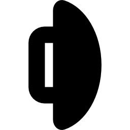 bouton de vêtements vue de côté de forme noire Icône