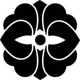 Flower of complex design shape icon