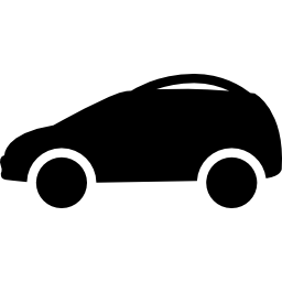 측면보기에서 상단 창이있는 자동차 icon