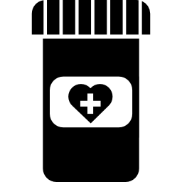 contenitore per pillole medicinali icona