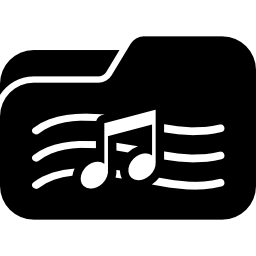carpeta del paquete de música icono