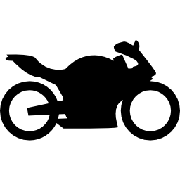 motorfiets van groot zwart silhouet icoon