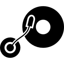 Vintage discs player or long player icon