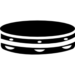 Tambourine side view icon