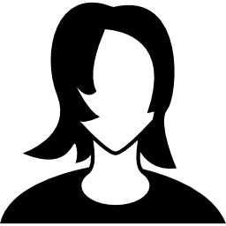 młoda twarz z ciemnymi krótkimi włosami ikona
