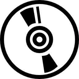 disco musicale cerchio bianco icona