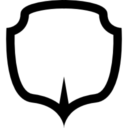 Shield white shape icon