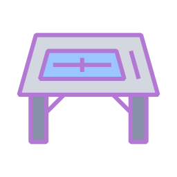 table à dessin Icône