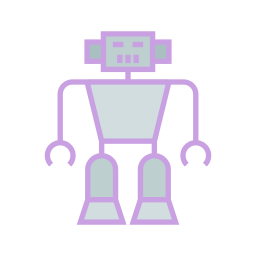 Modern robot icon