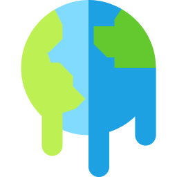 il riscaldamento globale icona