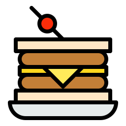 panino all'hamburger icona