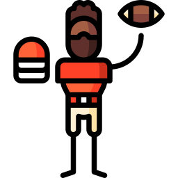 giocatore di football americano icona