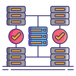 computación en clúster icono