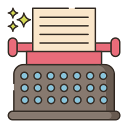 schrijfmachine icoon