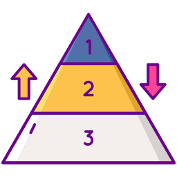 grafico a piramide icona