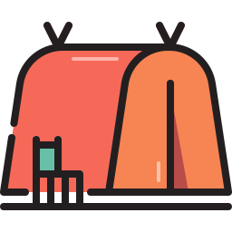 tente de camping Icône