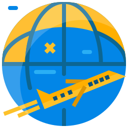 Airplane flying icon