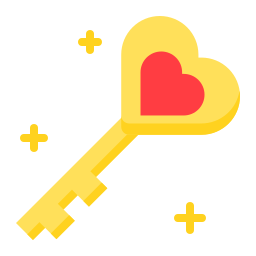 chave do amor Ícone
