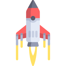 Rocket ship launch icon