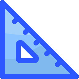 righello triangolare icona