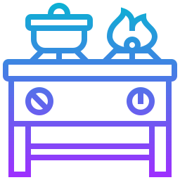 cuisinière à gaz Icône