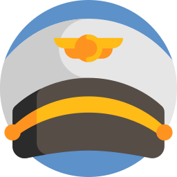 sombrero piloto icono