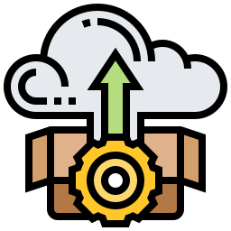 téléchargement dans le cloud Icône