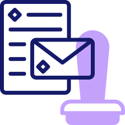 Letter stamp icon