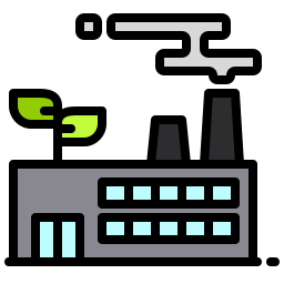 Eco factory icon