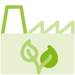 Eco factory icon