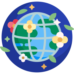 Green planet icon