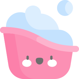 Baby bath tub icon