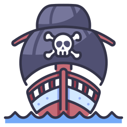 navio pirata Ícone