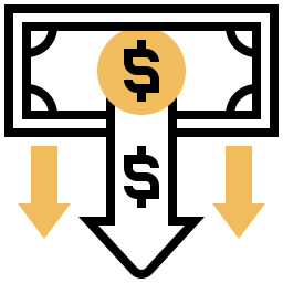 valuta del denaro icona