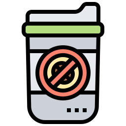 No coffee cups icon