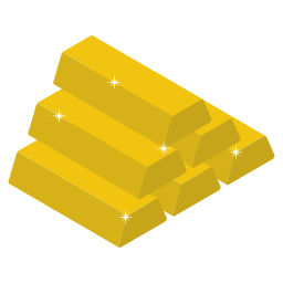 pilha de ouro Ícone