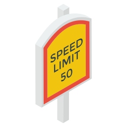 Ограничение скорости иконка