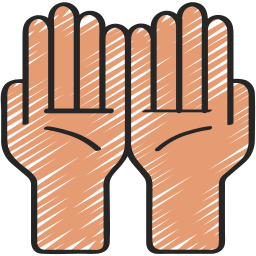 Open hands icon