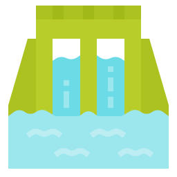 Hydroelectric dam icon