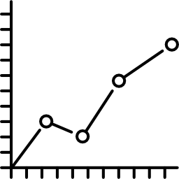 gráfico de linha Ícone
