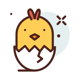 gallina, huevo icono
