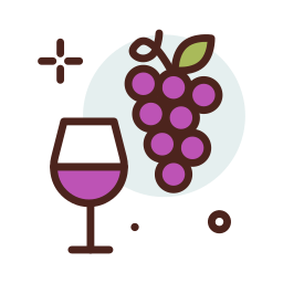 Виноградное вино иконка