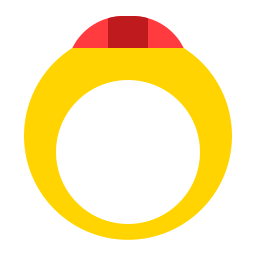 robijnen ring icoon