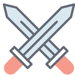 espadas cruzadas icono